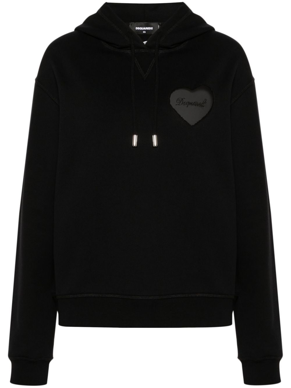 rhinestone-embellished logo hoodie - 1