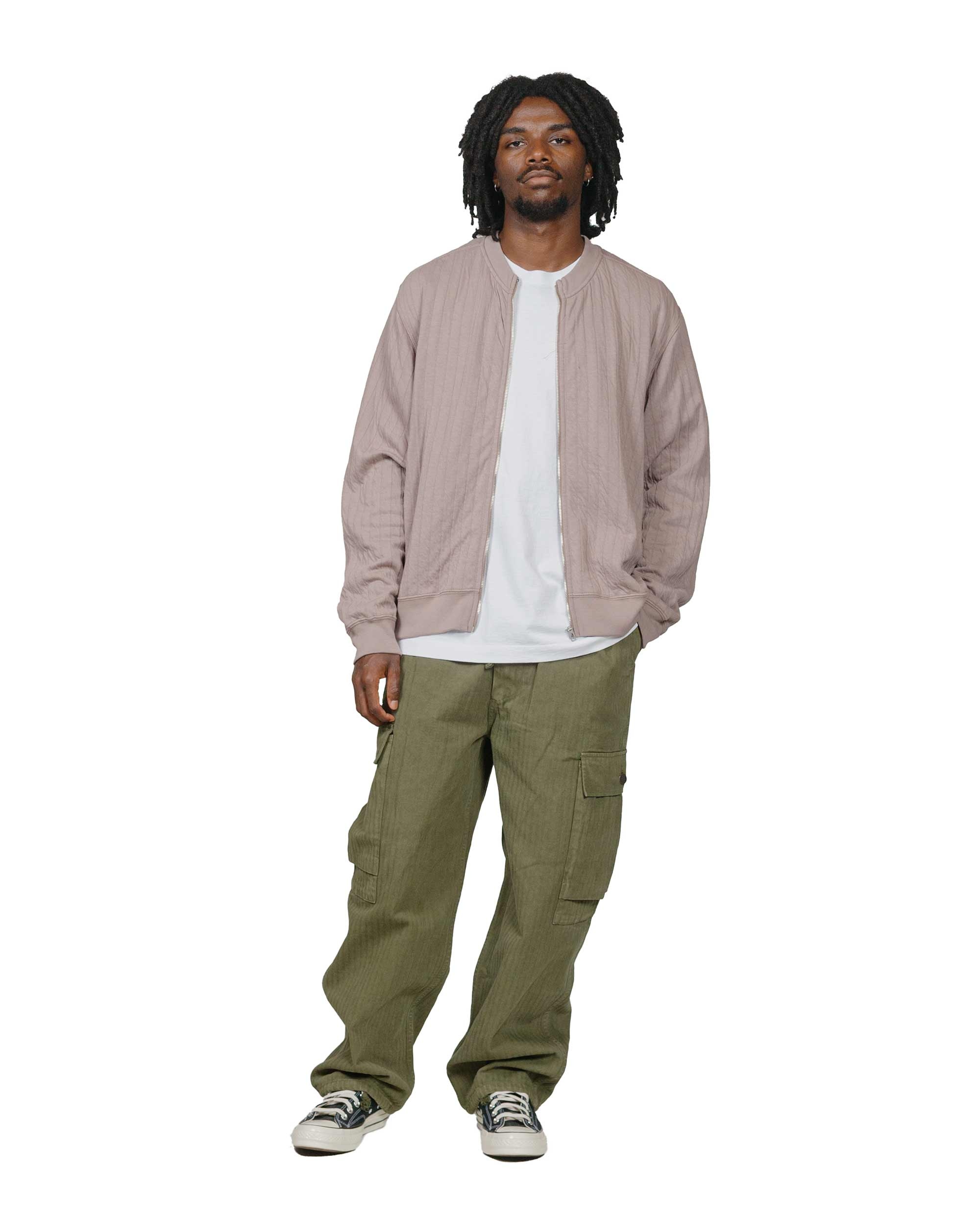 Quilted Zip Up Pale Purple - 4