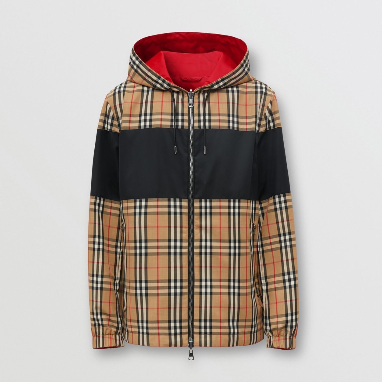 Reversible Vintage Check and ECONYL® Hooded Jacket - 2