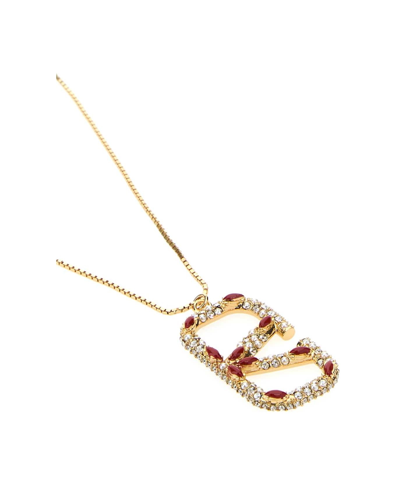 Gold Metal Vlogo Necklace - 2