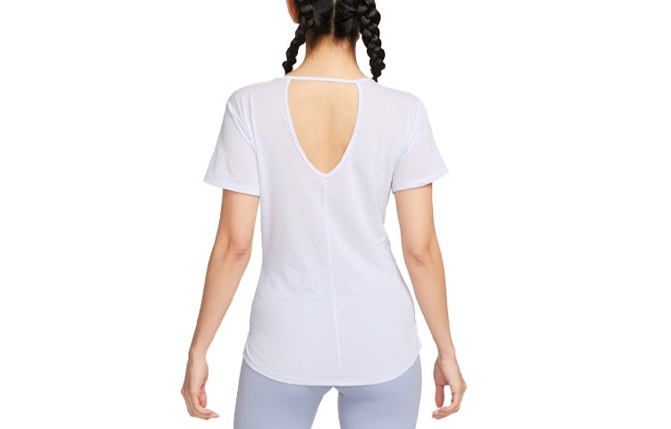 (WMNS) Nike Dri-FIT One Breathe Short-Sleeve Top 'Purple' DX0132-536 - 2