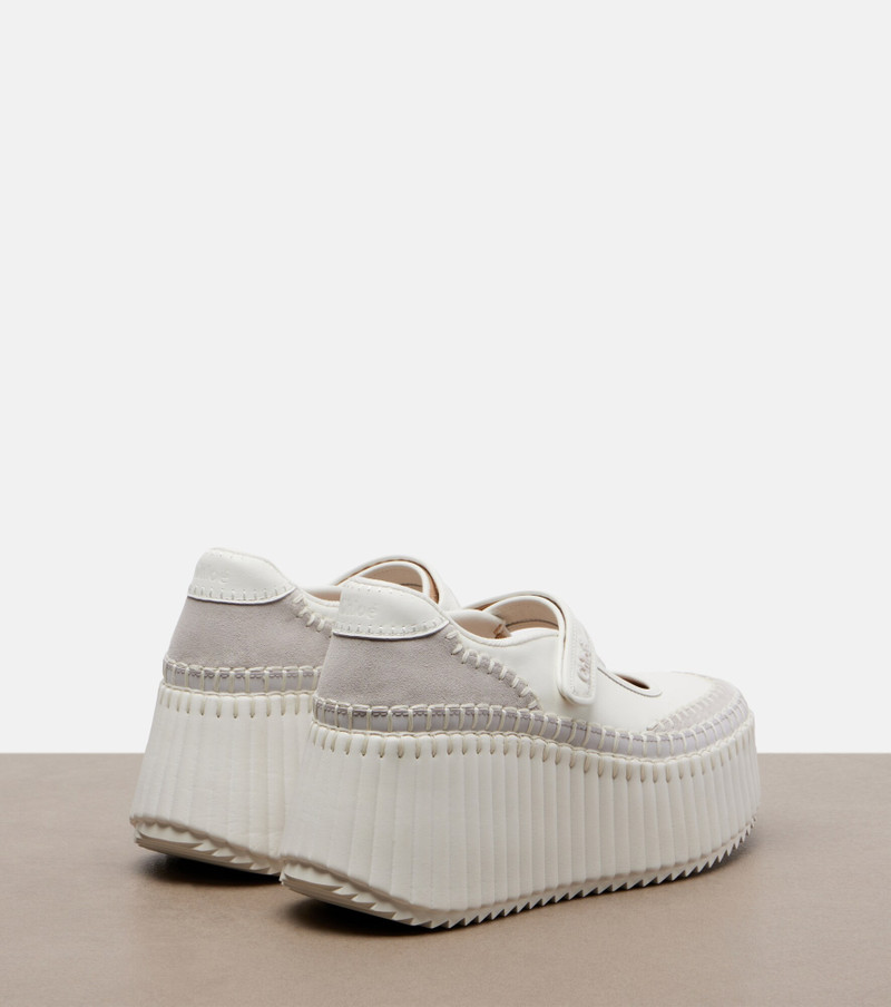 Chloé Nama leather platform sneakers outlook