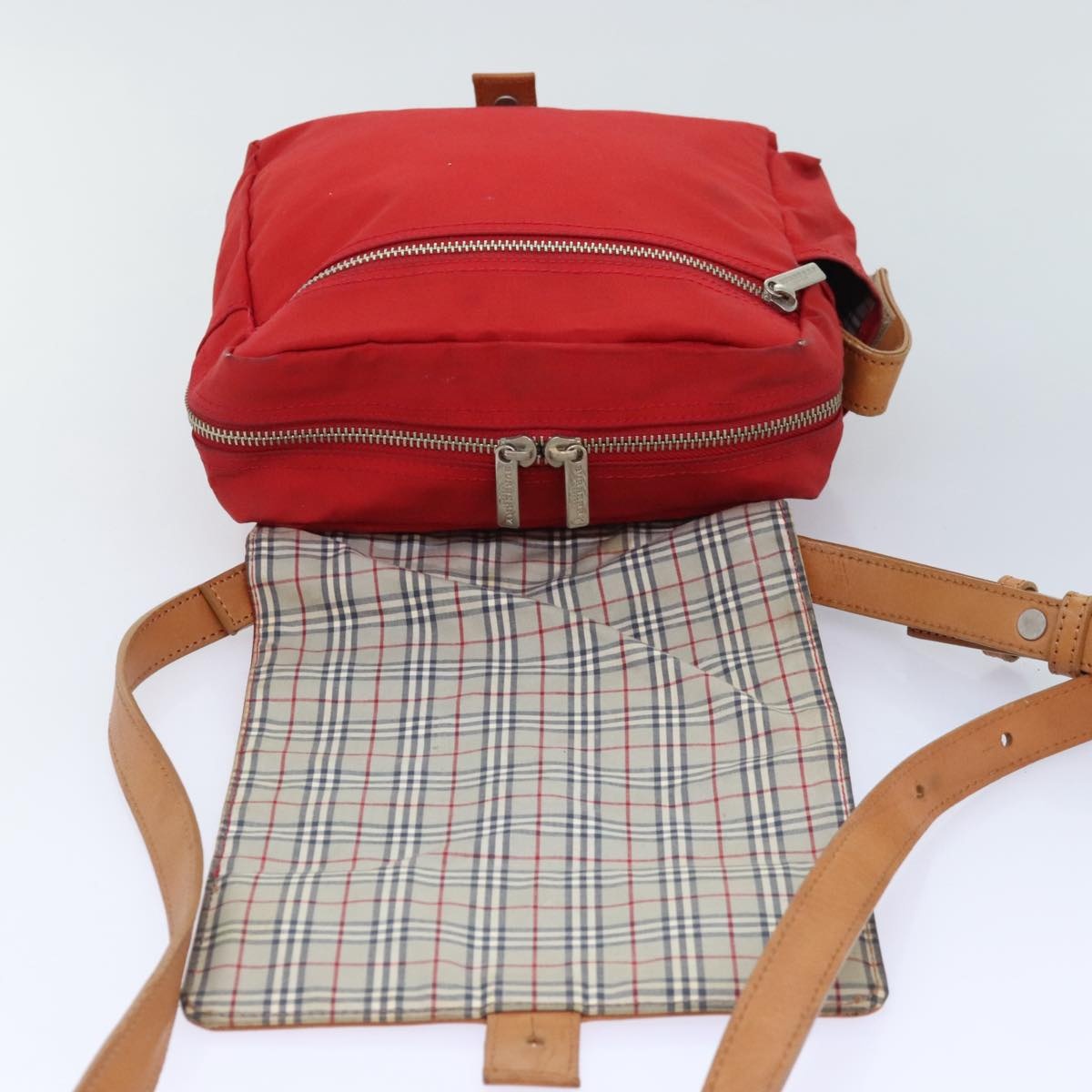 Burberry Shoulder Bag Nylon Red - 16