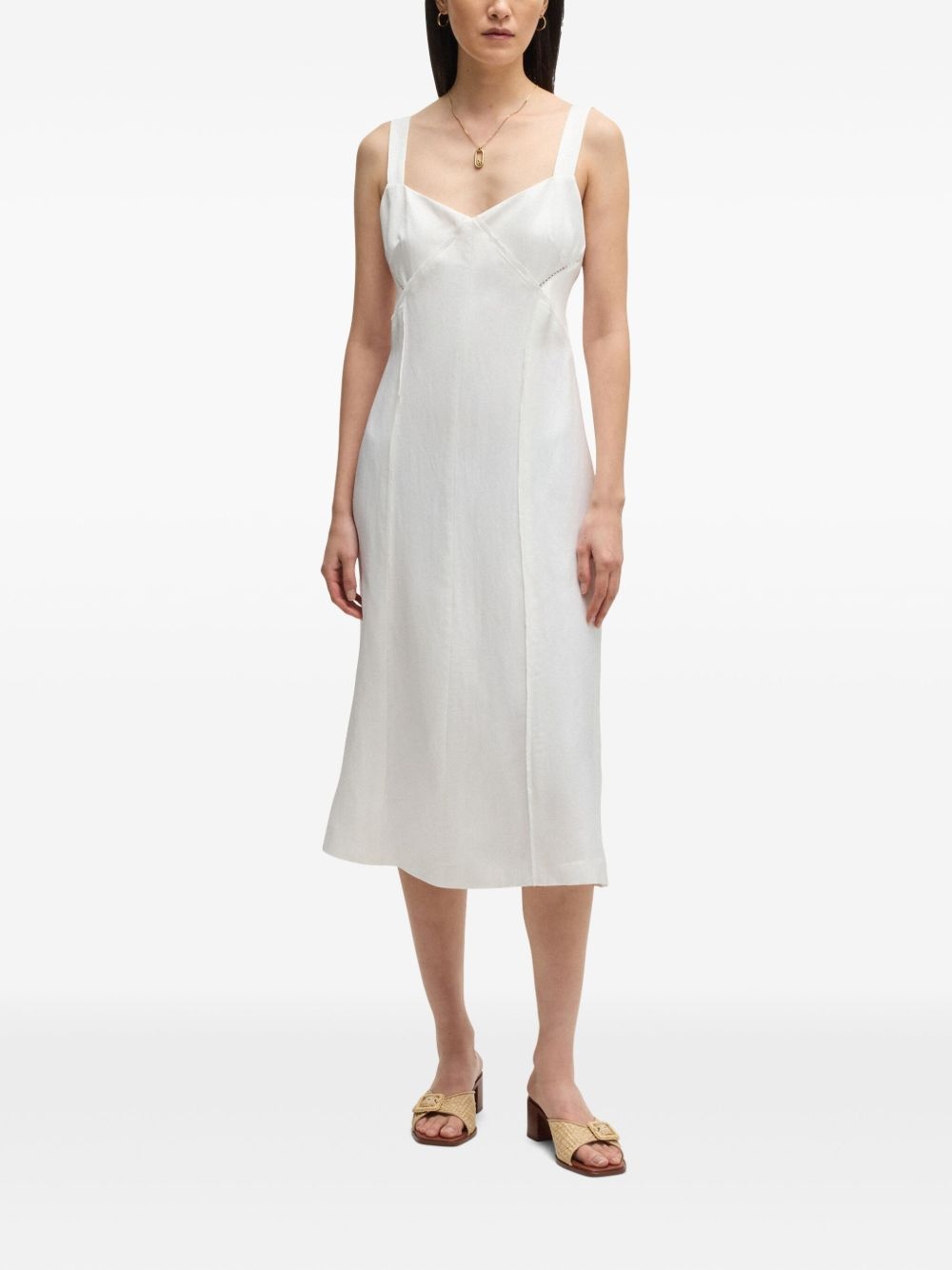 V-neck midi dress - 3