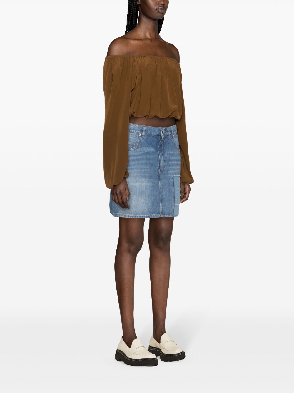 【関税&送料込】Marni Denim Skirt Marni logo-print Denim Skirt | Blue | FARFETCH JO