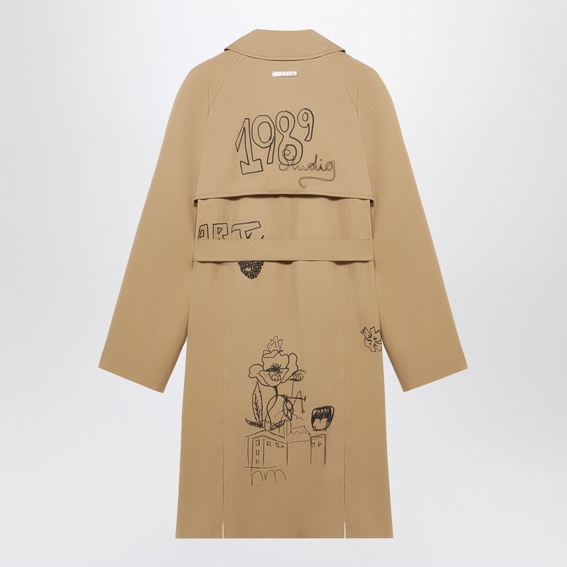 1989 STUDIO - 1989 STUDIO Embroidered Trench Scribble - 2