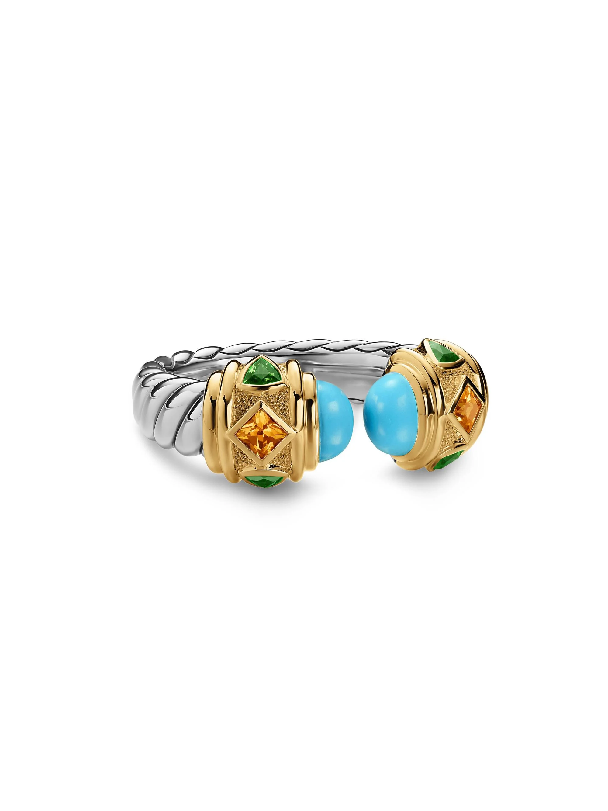 Women's Renaissance Color Ring in Sterling Silver - Reconstituted Turquoise - 1