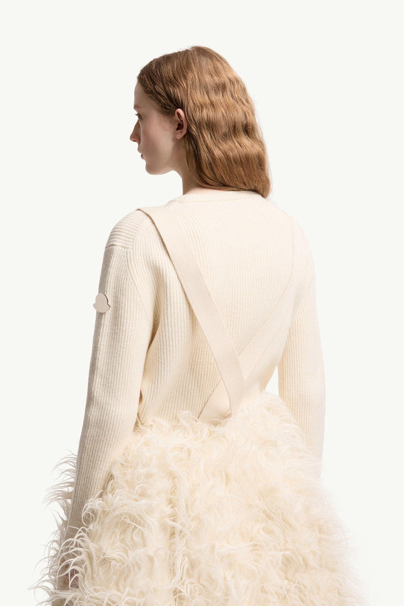 Moncler + JIL SANDER Textured Wool Blend Long Skirt 3