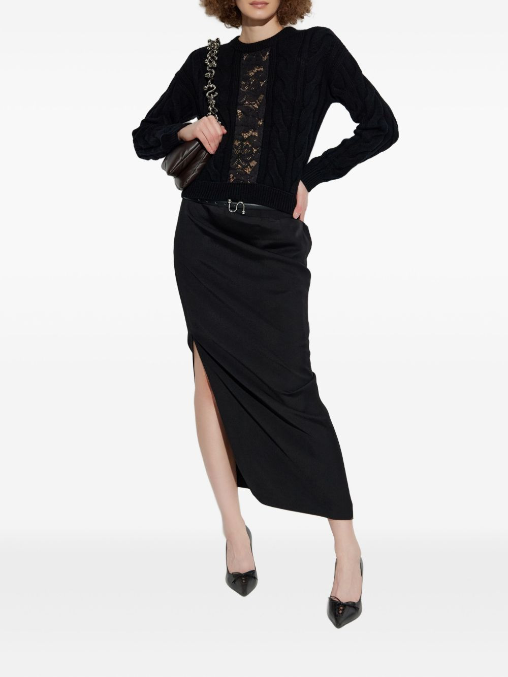 Pontida draped belted maxi skirt - 2