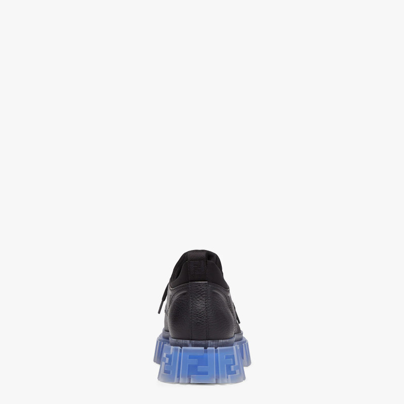 FENDI Black leather lace-ups outlook