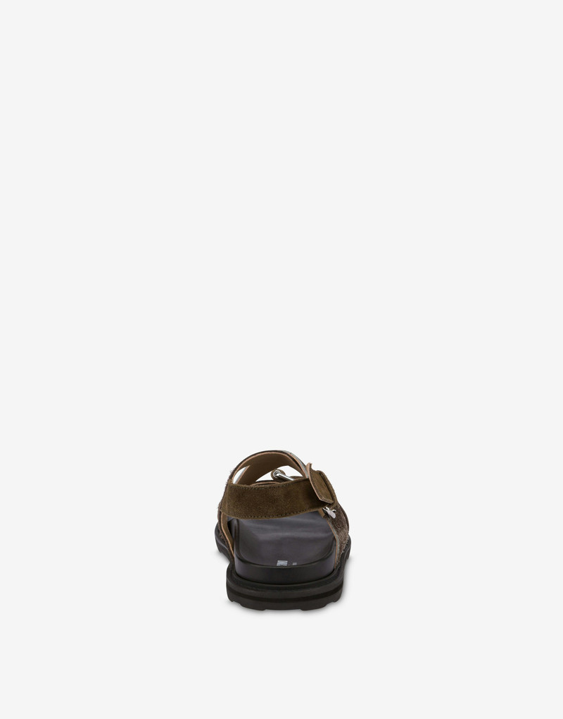 Moschino SANDALS IN SUEDE WITH BUCKLES outlook