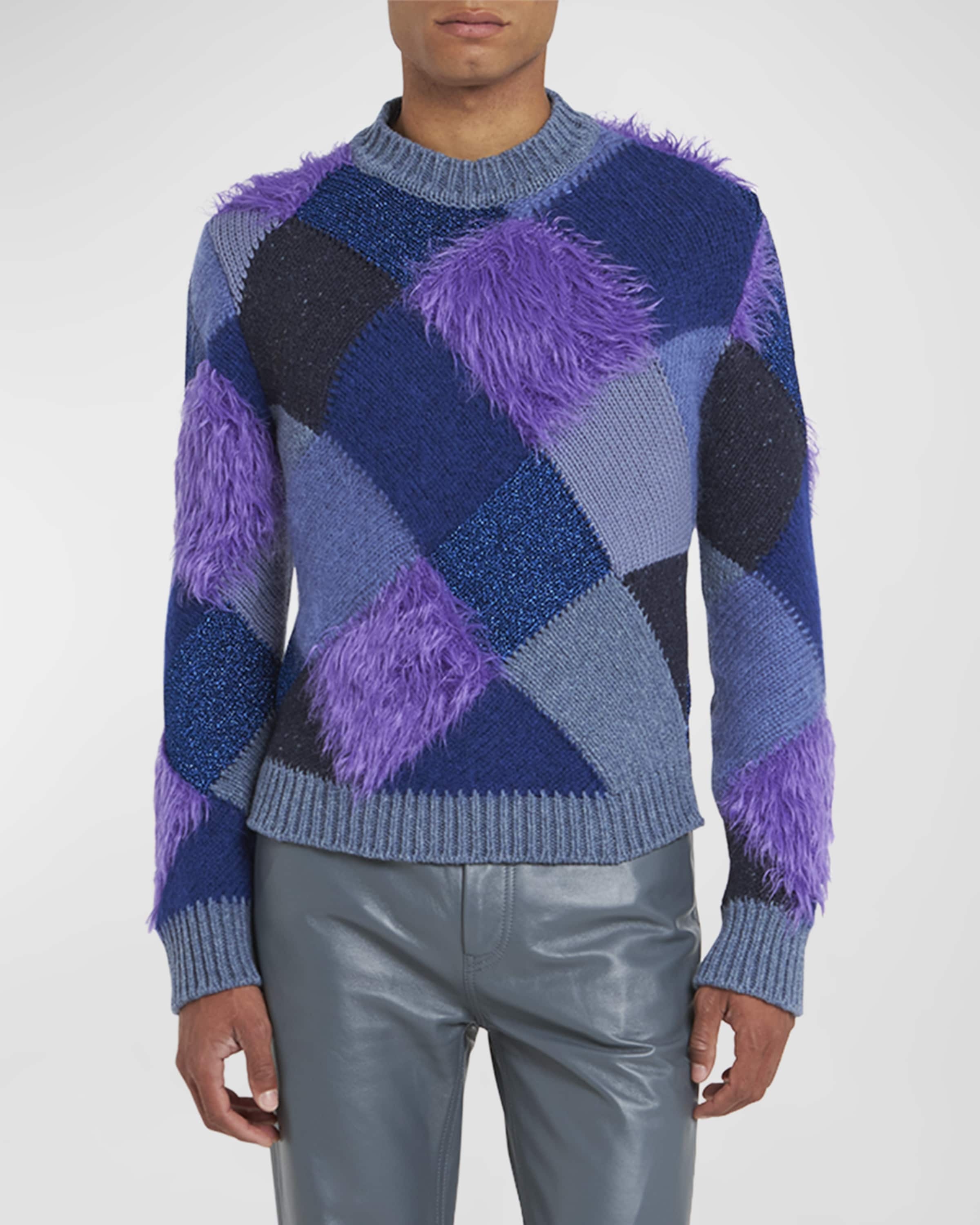 Men's 3D Intarsia Block Sweater - 2