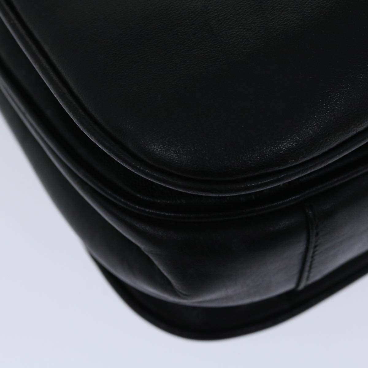 CELINE Hand Bag Leather Black - 14