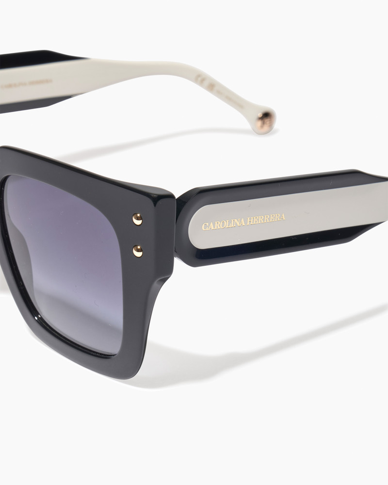 Square Frame Sunglasses With Contrast Temples 4