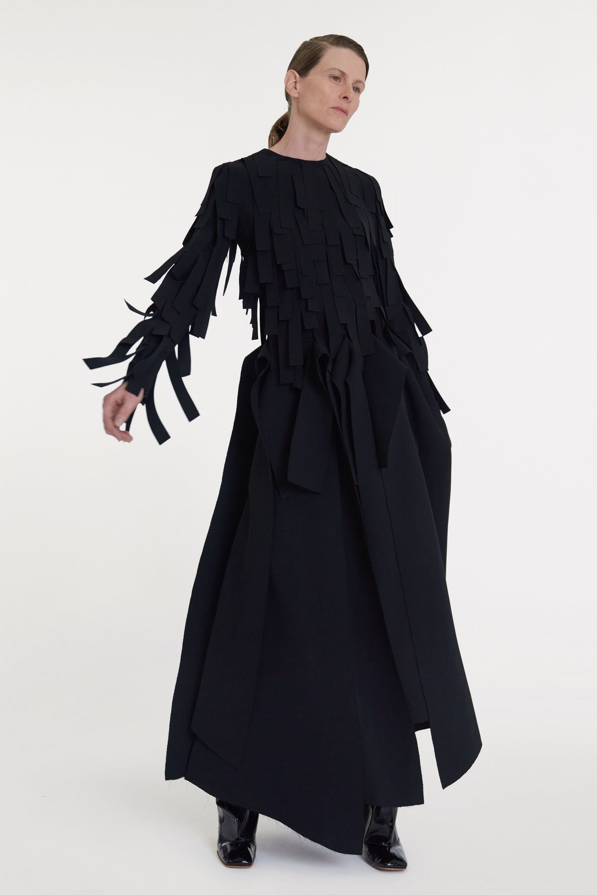 MULTI RECTANGLE LONGSLEEVE TOP BLACK - 3
