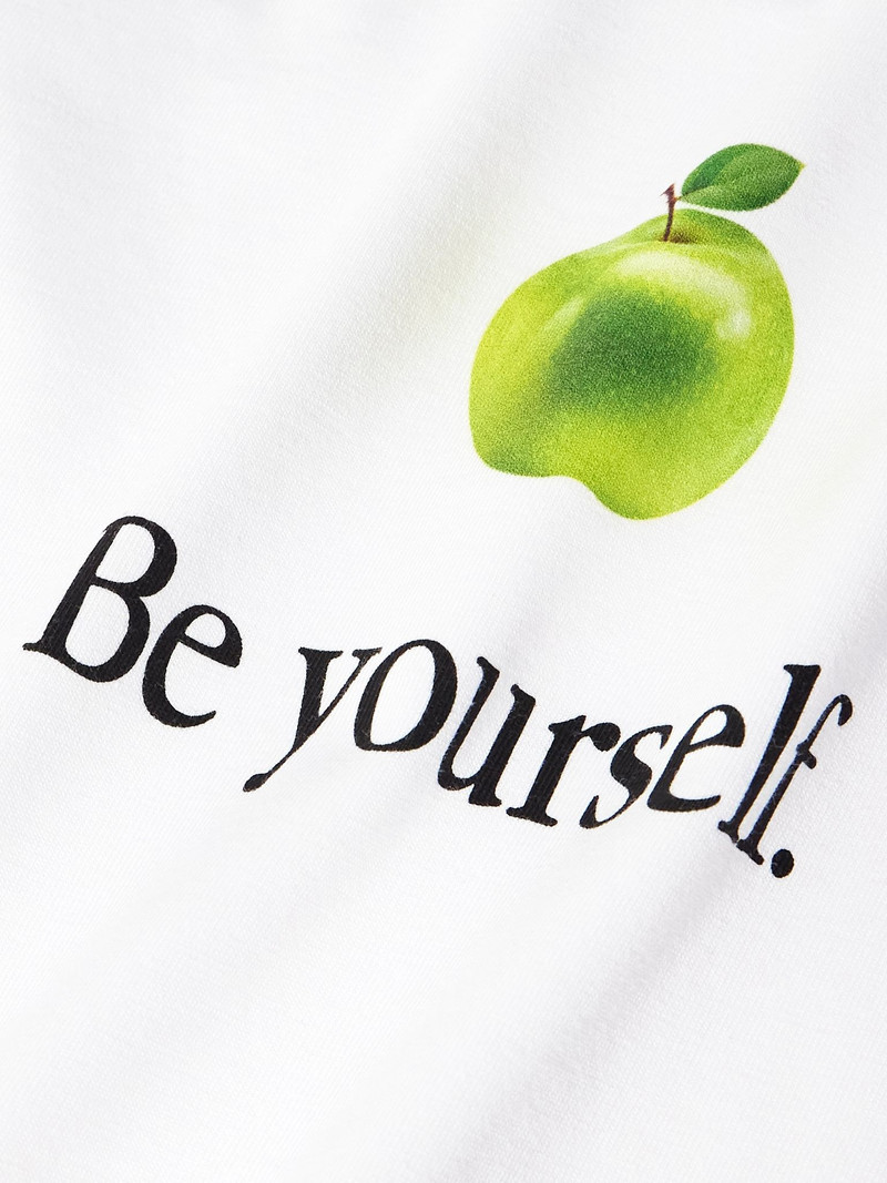 Be Yourself Oversized Printed Cotton-Jersey T-Shirt White 4
