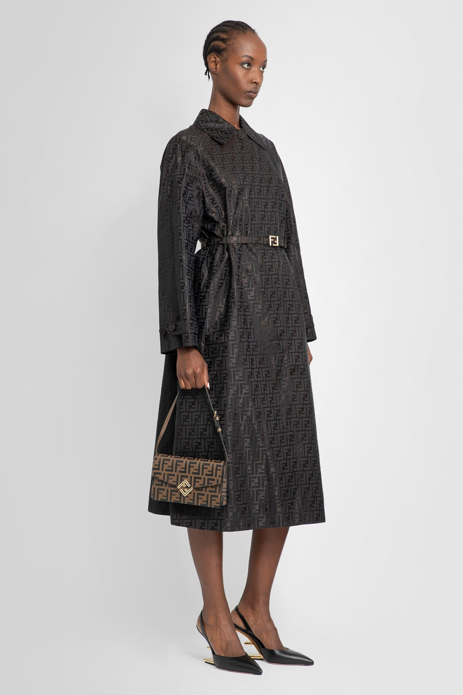 FENDI WOMAN BLACK COATS - 2