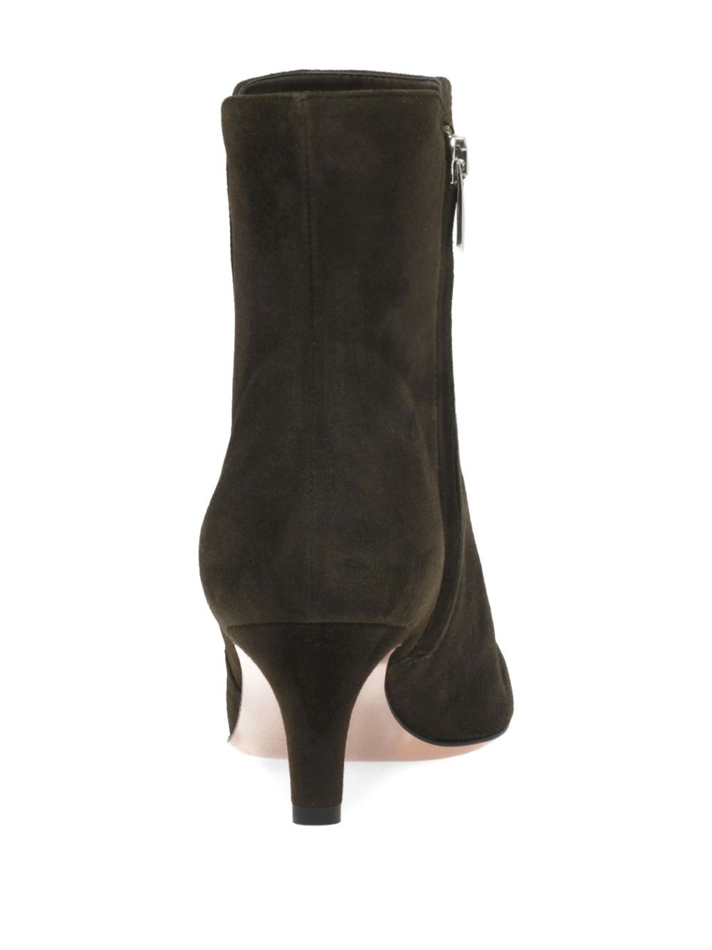 pointed-toe suede ankle boots - 3