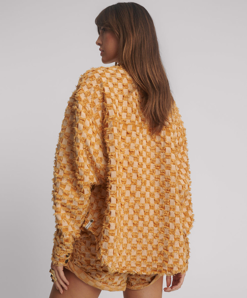 Gingham Daria Shacket - Yellow 3