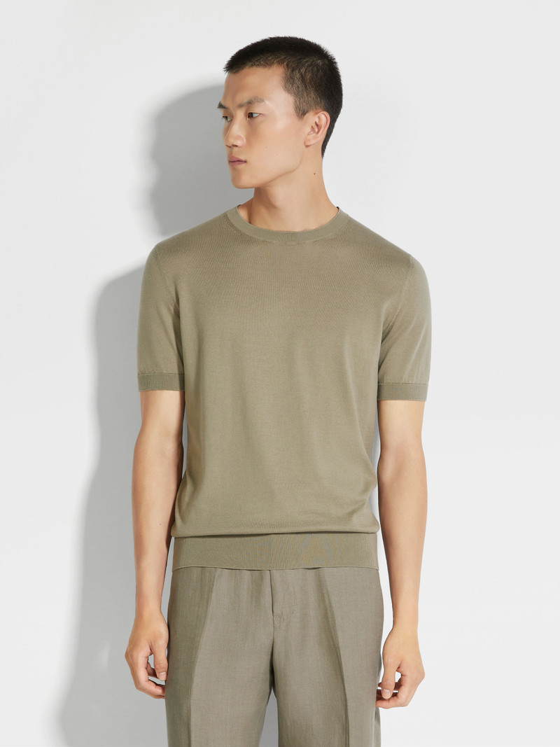 OLIVE GREEN PREMIUM COTTON T-SHIRT 4