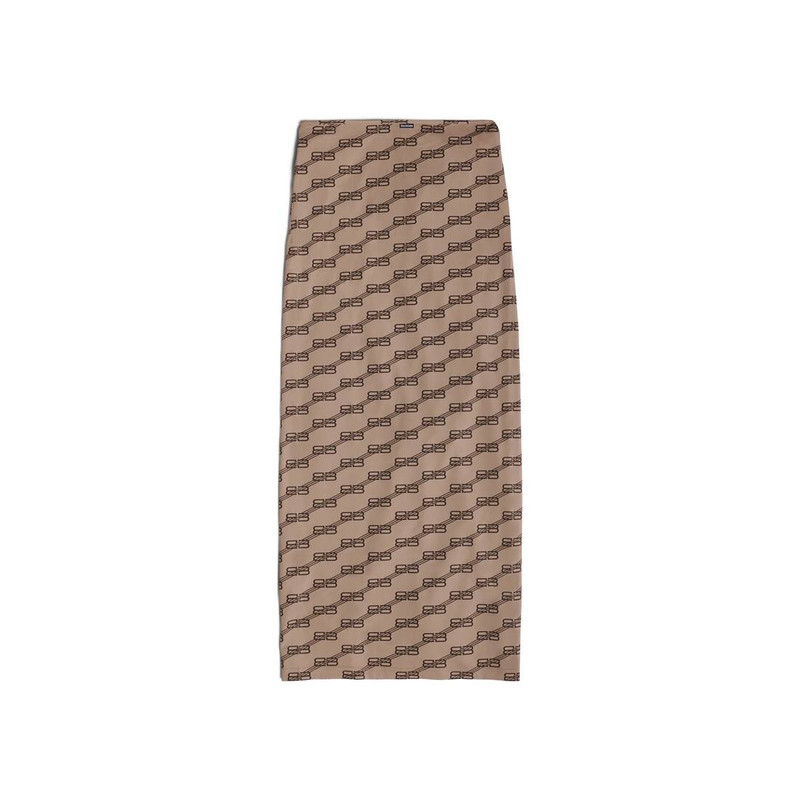 BALENCIAGA Women's Bb Monogram Pareo Skirt  in Beige outlook