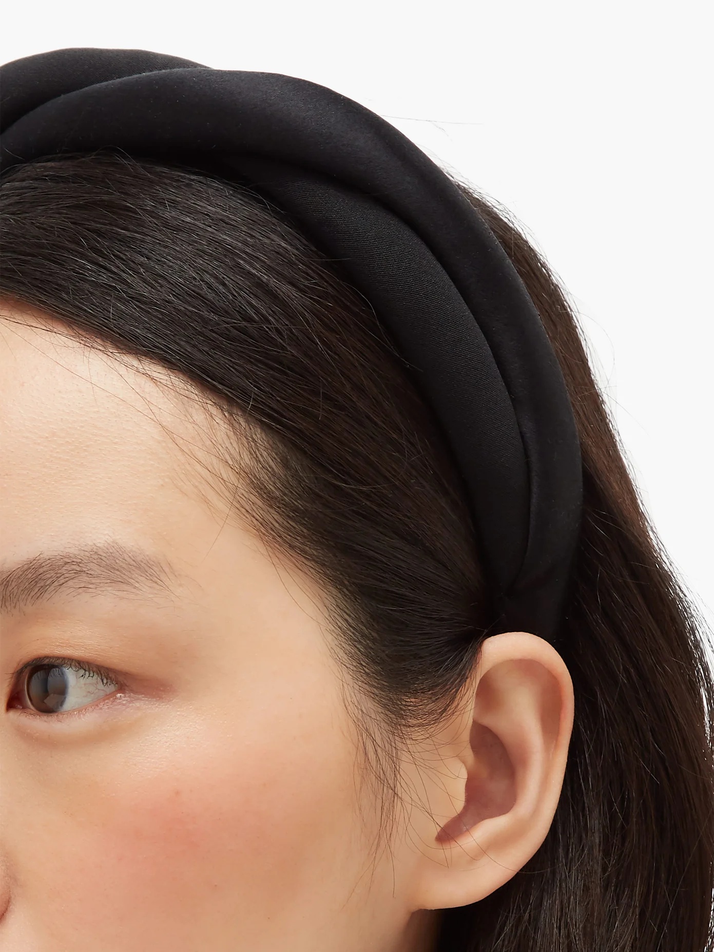 Twisted silk-twill and satin headband - 3