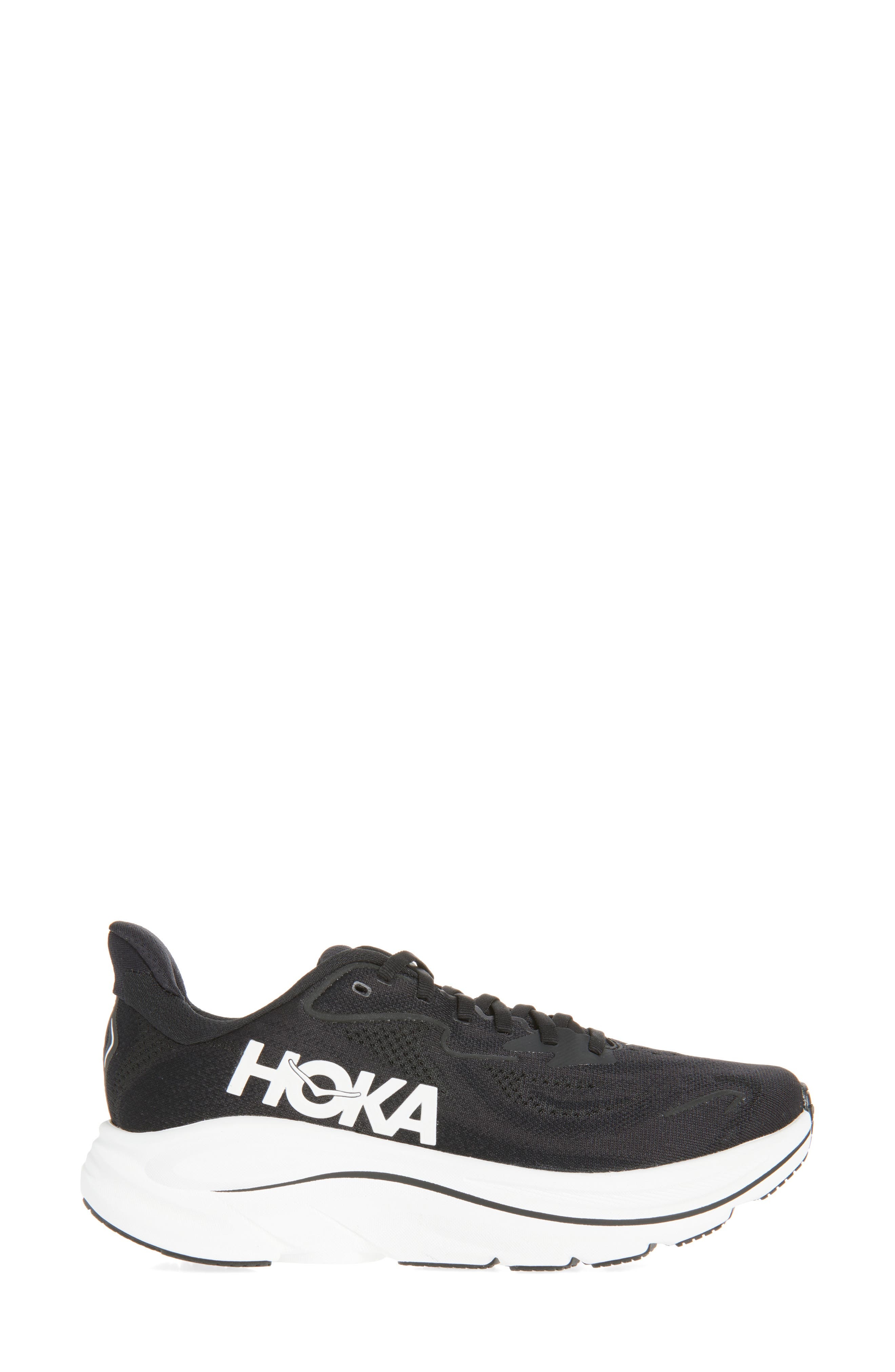HOKA Clifton 10 Running Shoe in Black /White at Nordstrom - 3