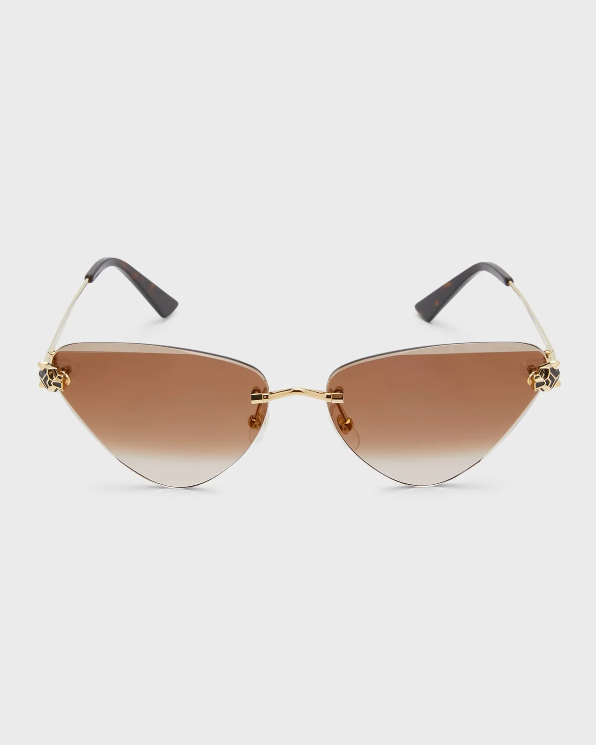Panthère Rimless Cat-Eye Metal Sunglasses - 1