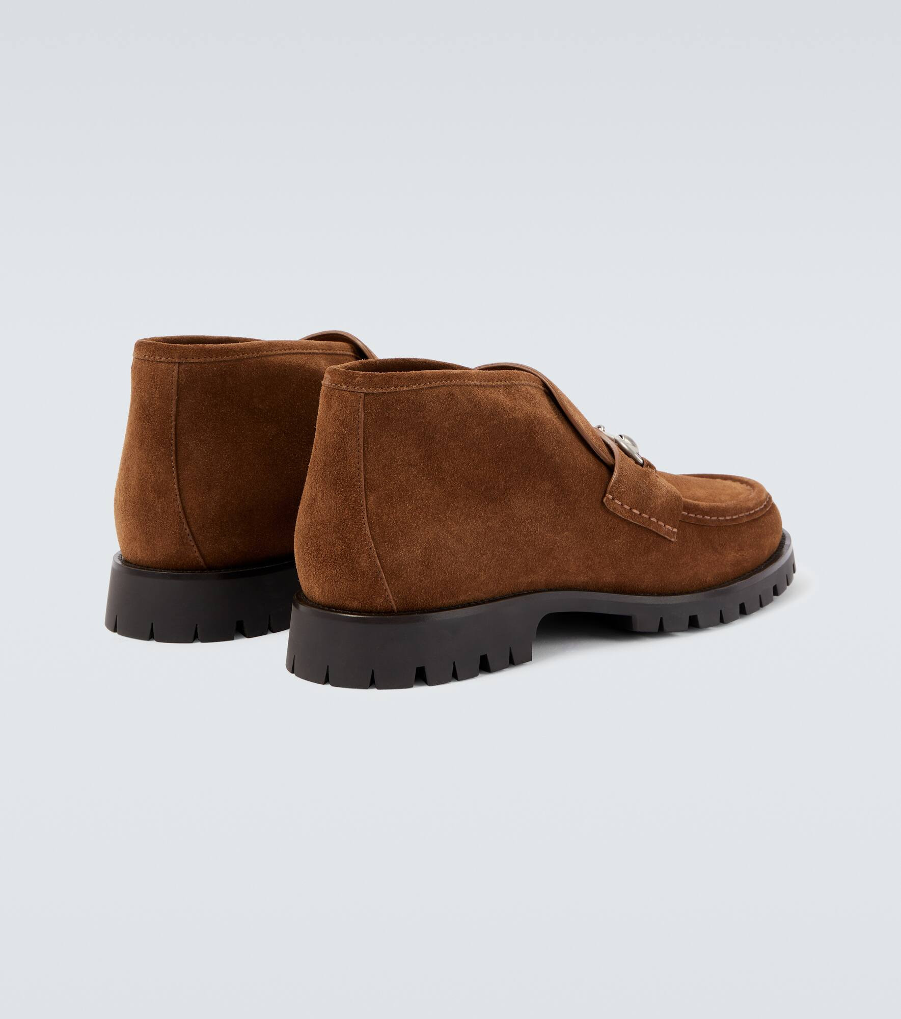 Horsebit suede ankle boots - 6