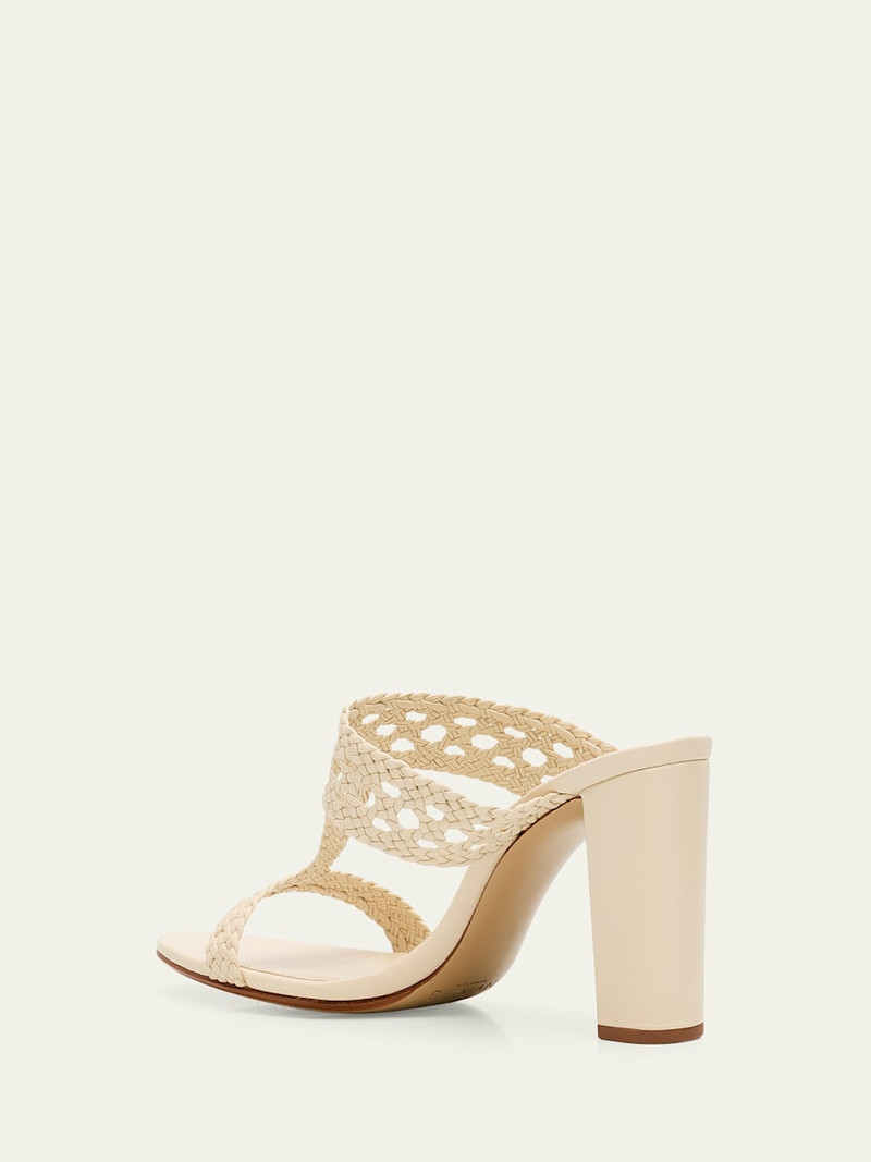 ALEXANDRE BIRMAN 90mm Braided Leather Block-Heel Sandals outlook