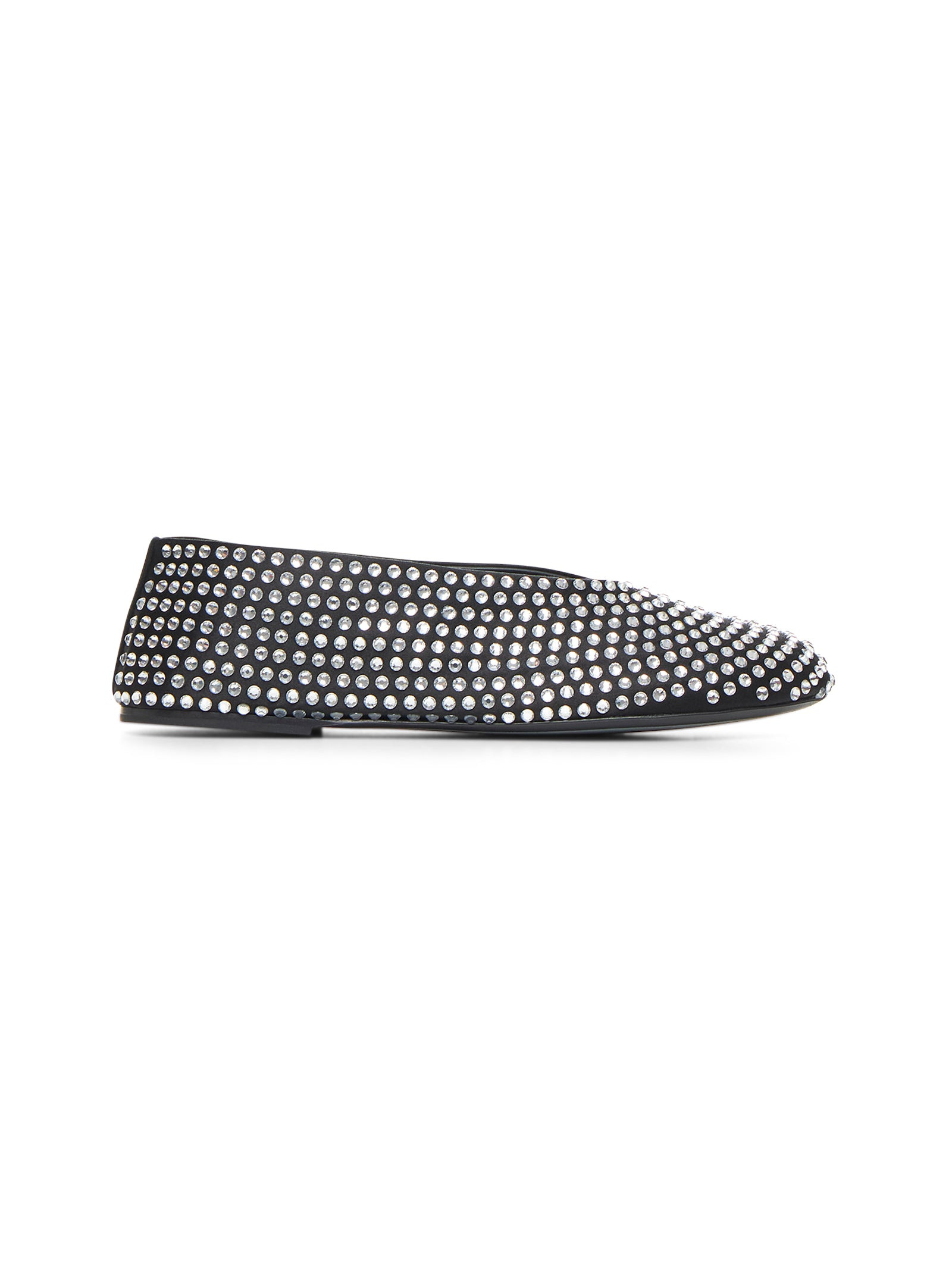 Black crystal-embellished Marcy ballet flats - 1