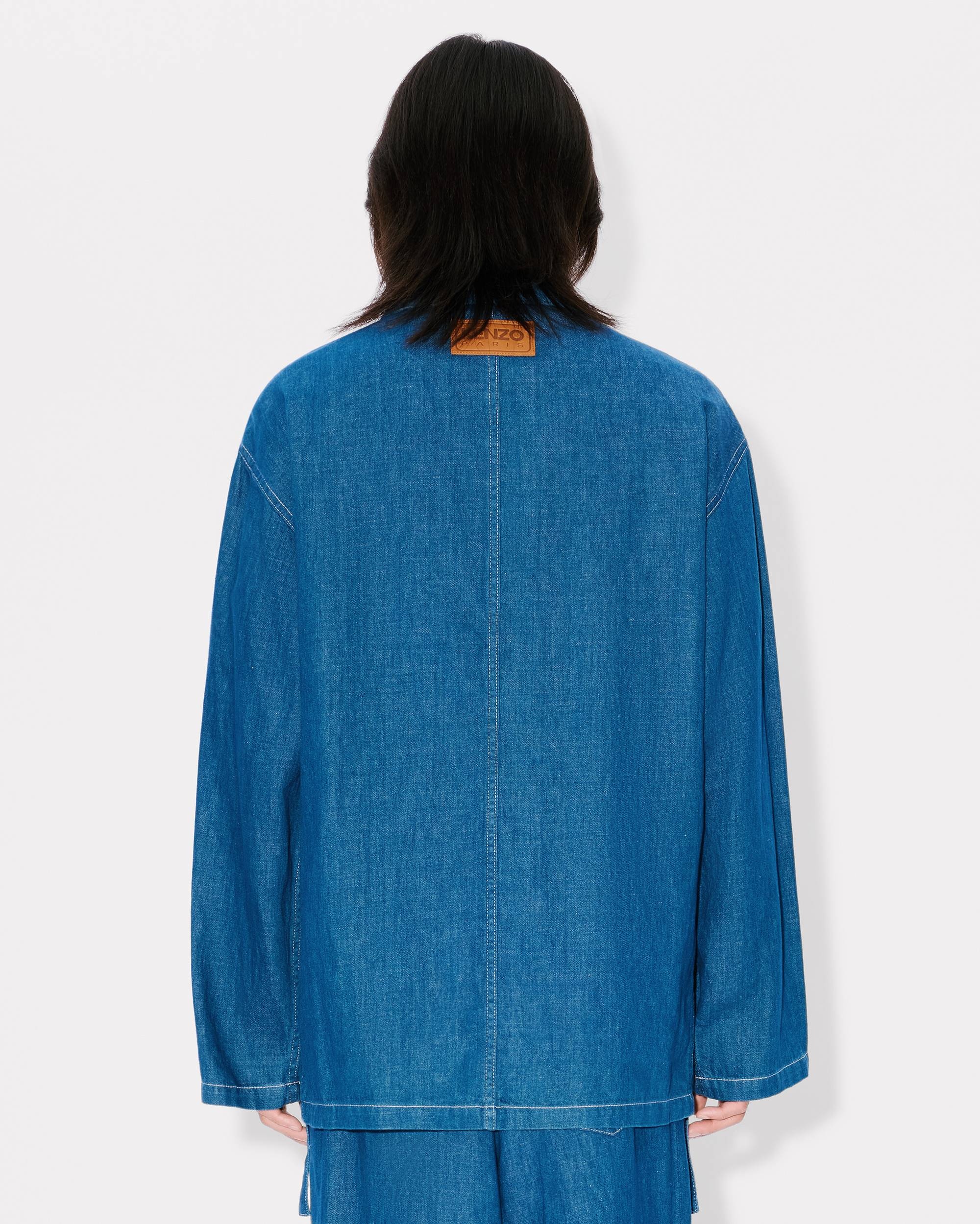 Kimono jacket in japanese linen denim - 3
