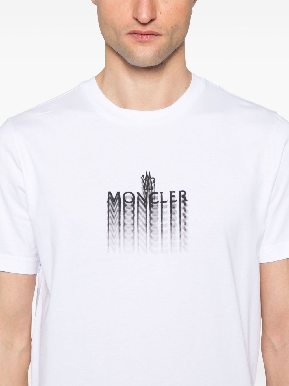 faded-logo cotton T-shirt - 4