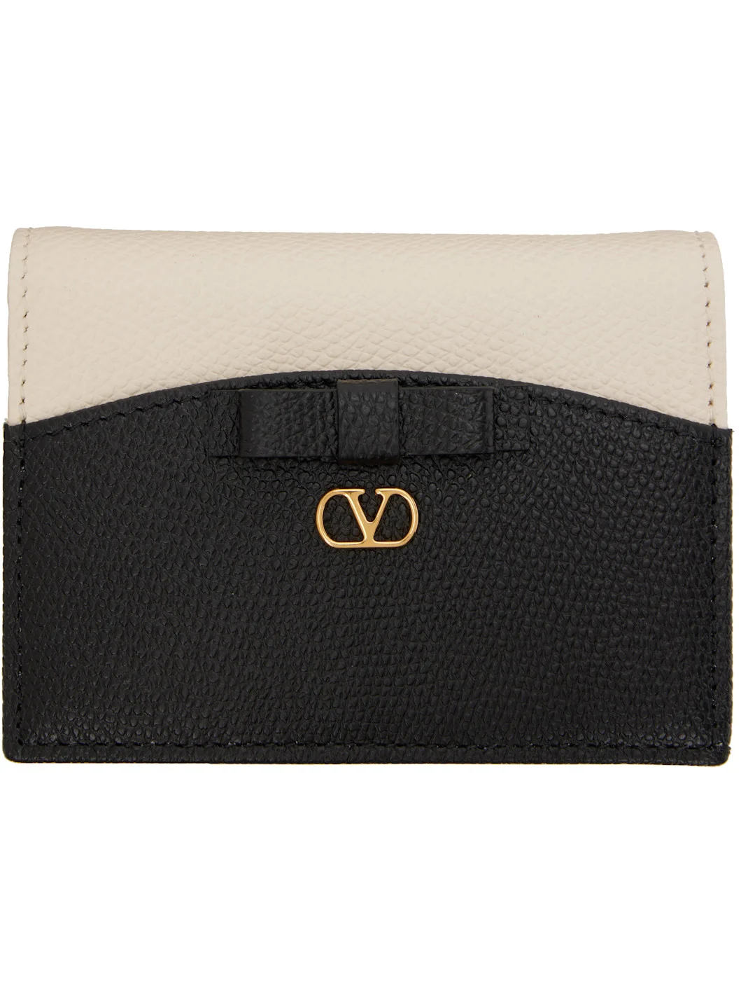 Off-White & Black Veecolor Flap French Wallet - 1