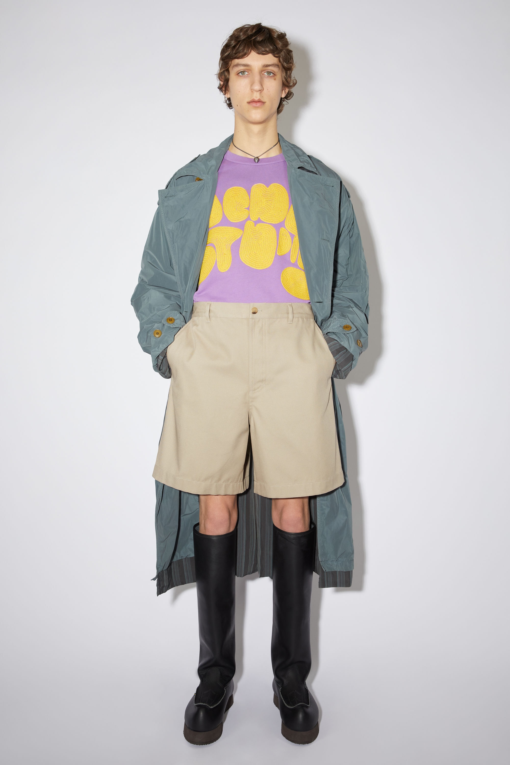 Casual shorts - Cold beige - 2