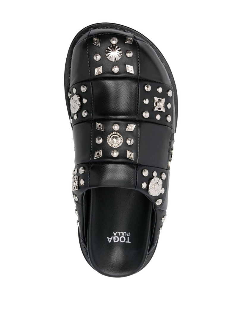stud-detail leather clogs 4