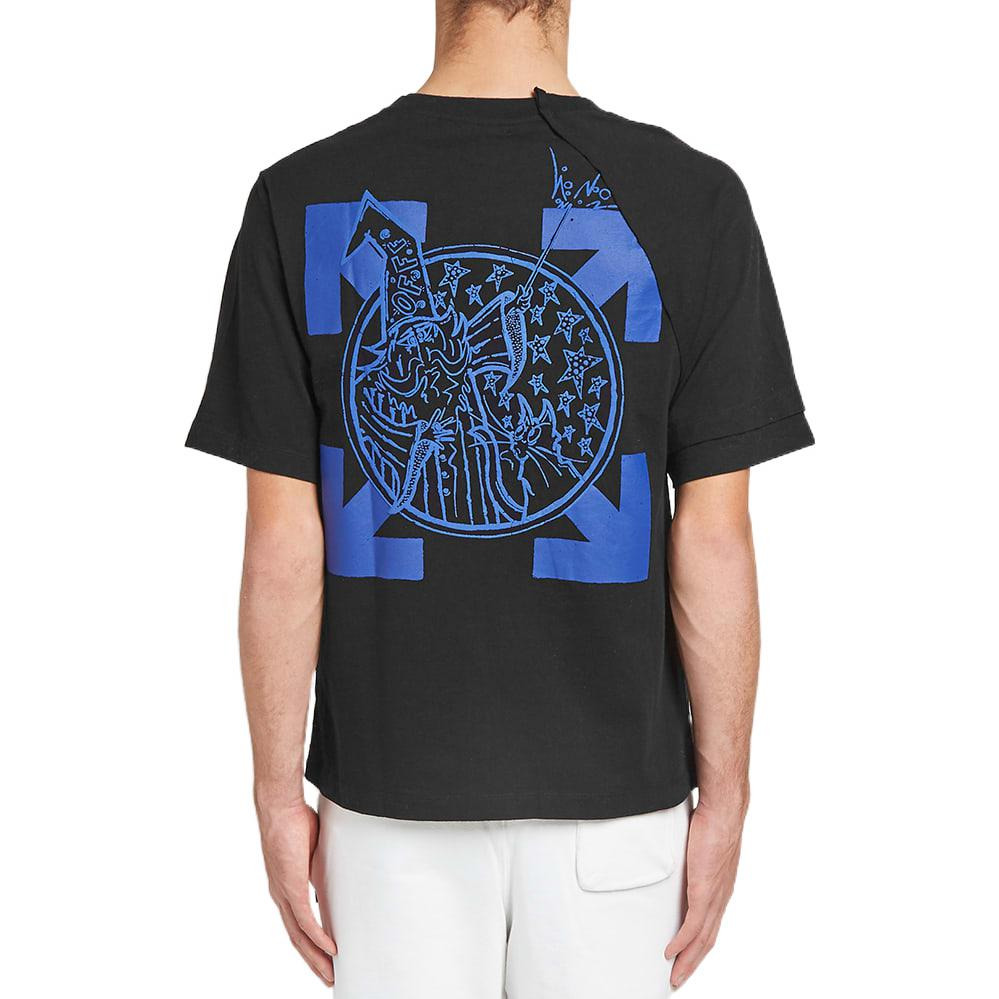 Off-White Cotton Classic Arrow Logo Printing Round Neck Short Sleeve Black OMAA078F191850171030 - 5