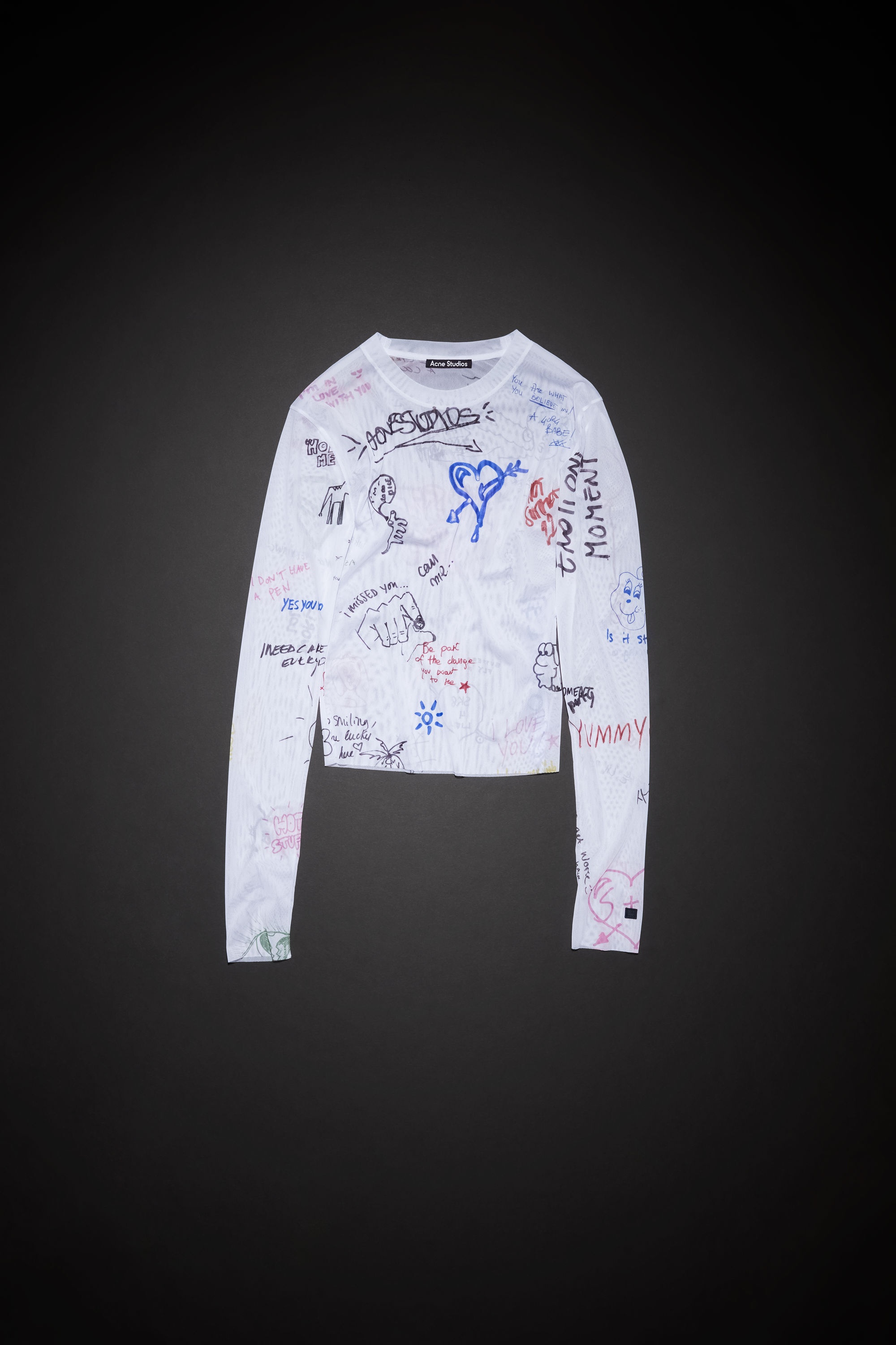 Scribbles long sleeve t-shirt - White Multicolor - 5