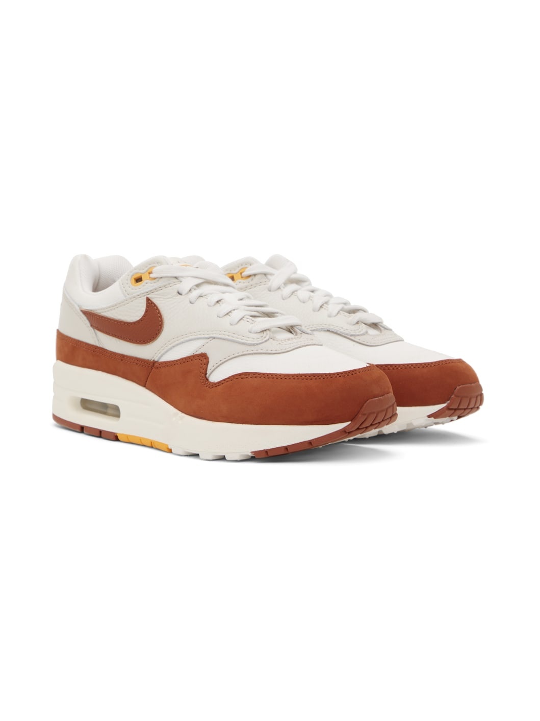 White & Orange Air Max 1 LX Sneakers - 4