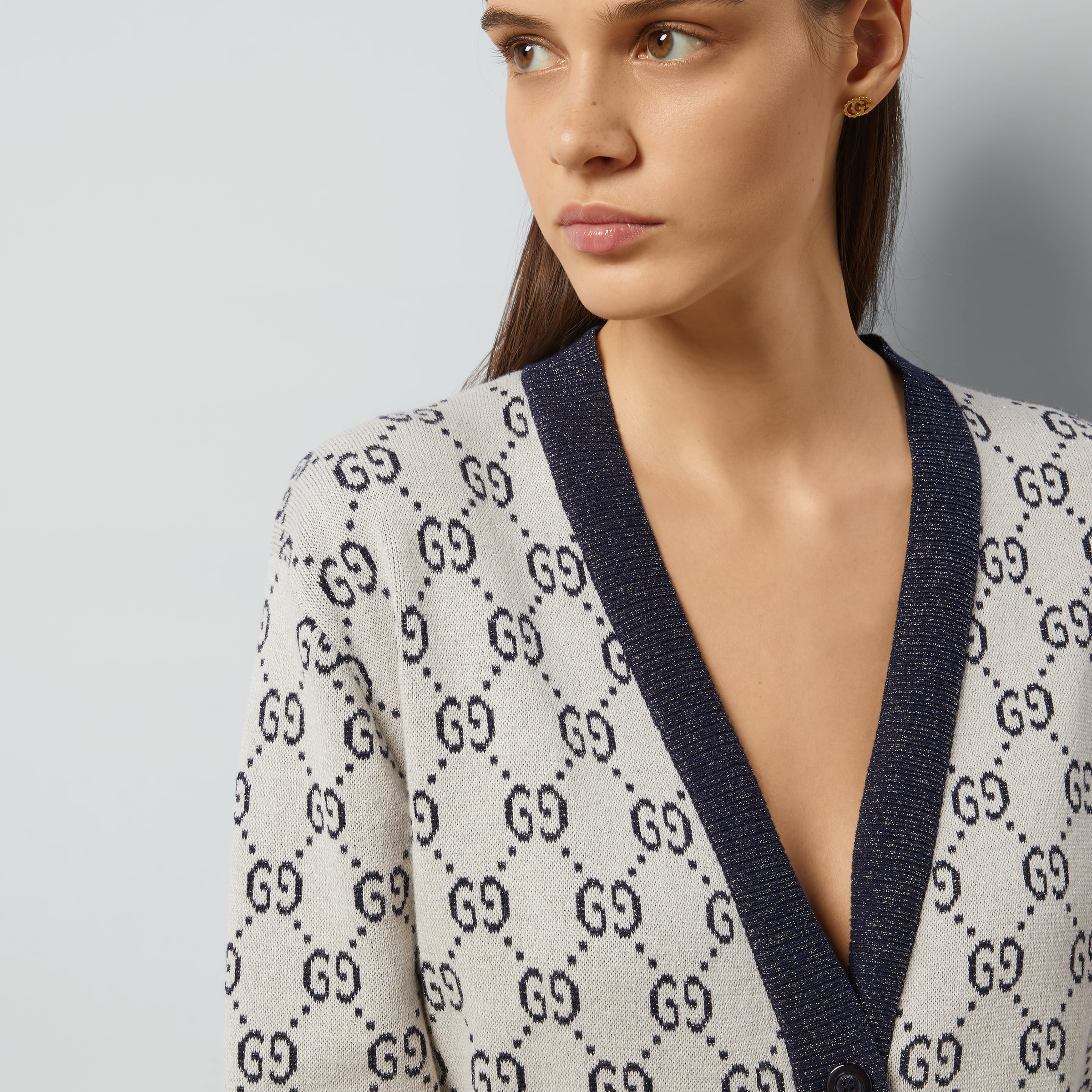 GG cotton jacquard cardigan - 3