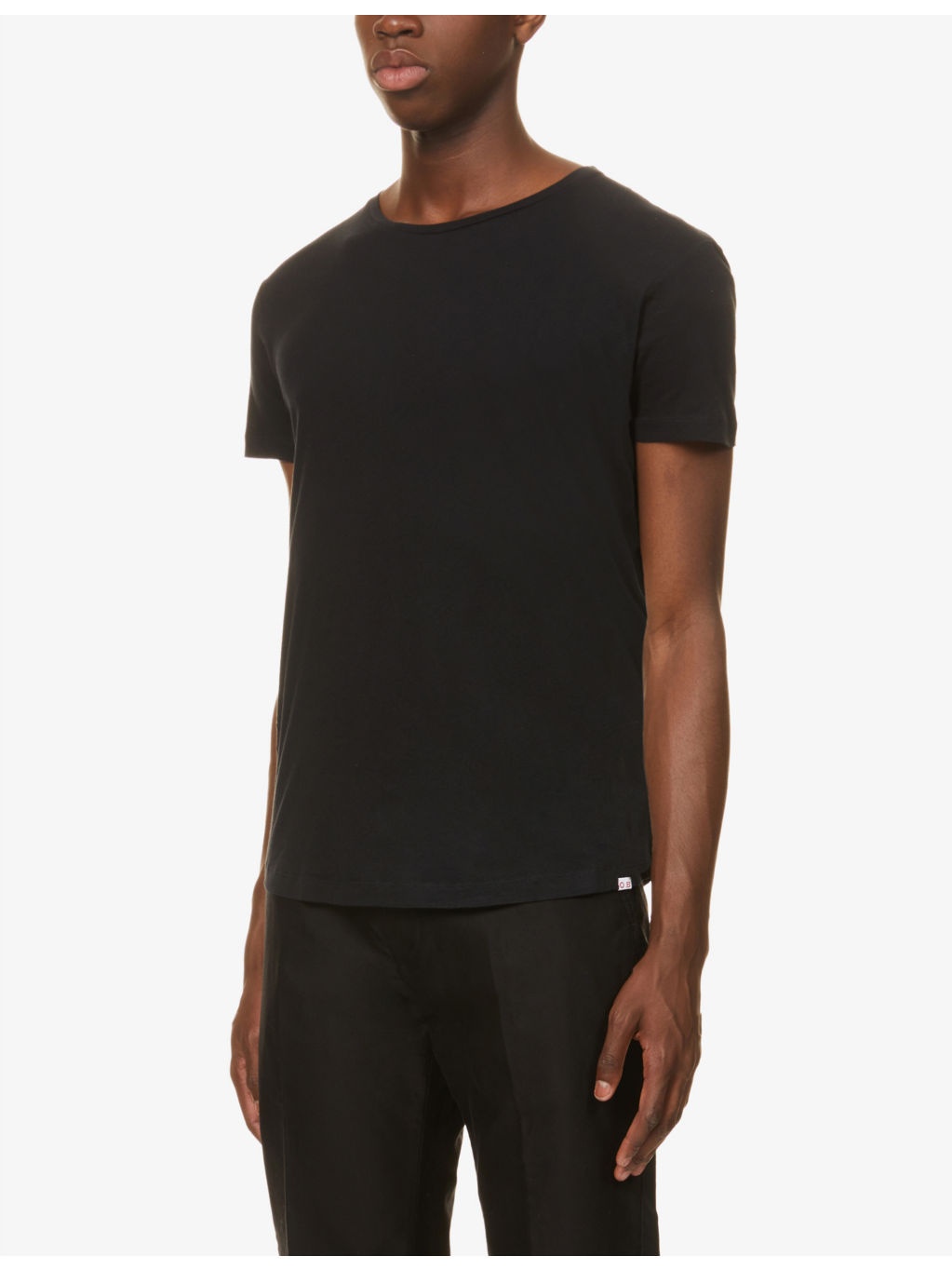 OB-T tailored crewneck cotton-jersey T-shirt - 3