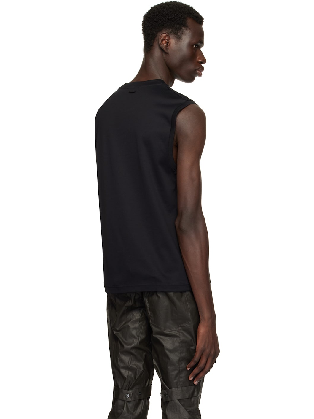 Black Pierced Tank Top - 3