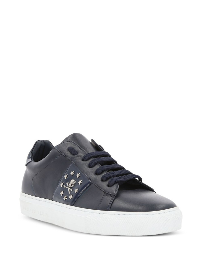 PHILIPP PLEIN skull studded low-top sneakers outlook