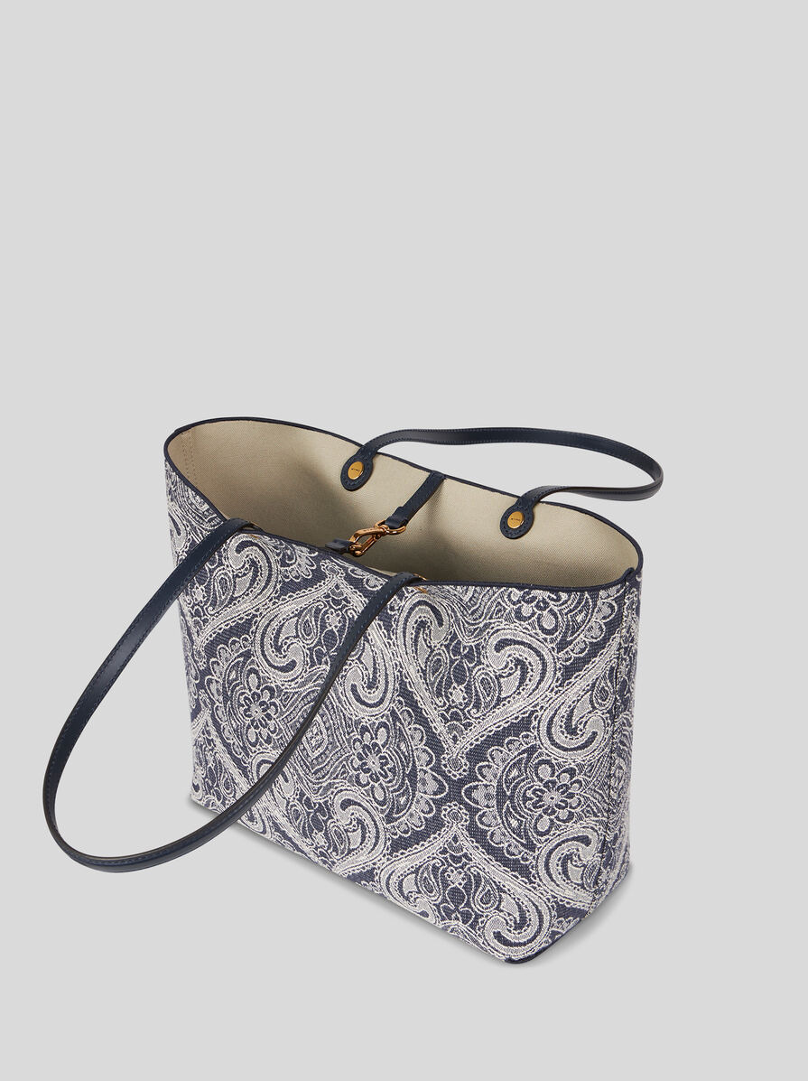 ETRO ESSENTIAL MEDIUM JACQUARD DENIM TOTE BAG - 4