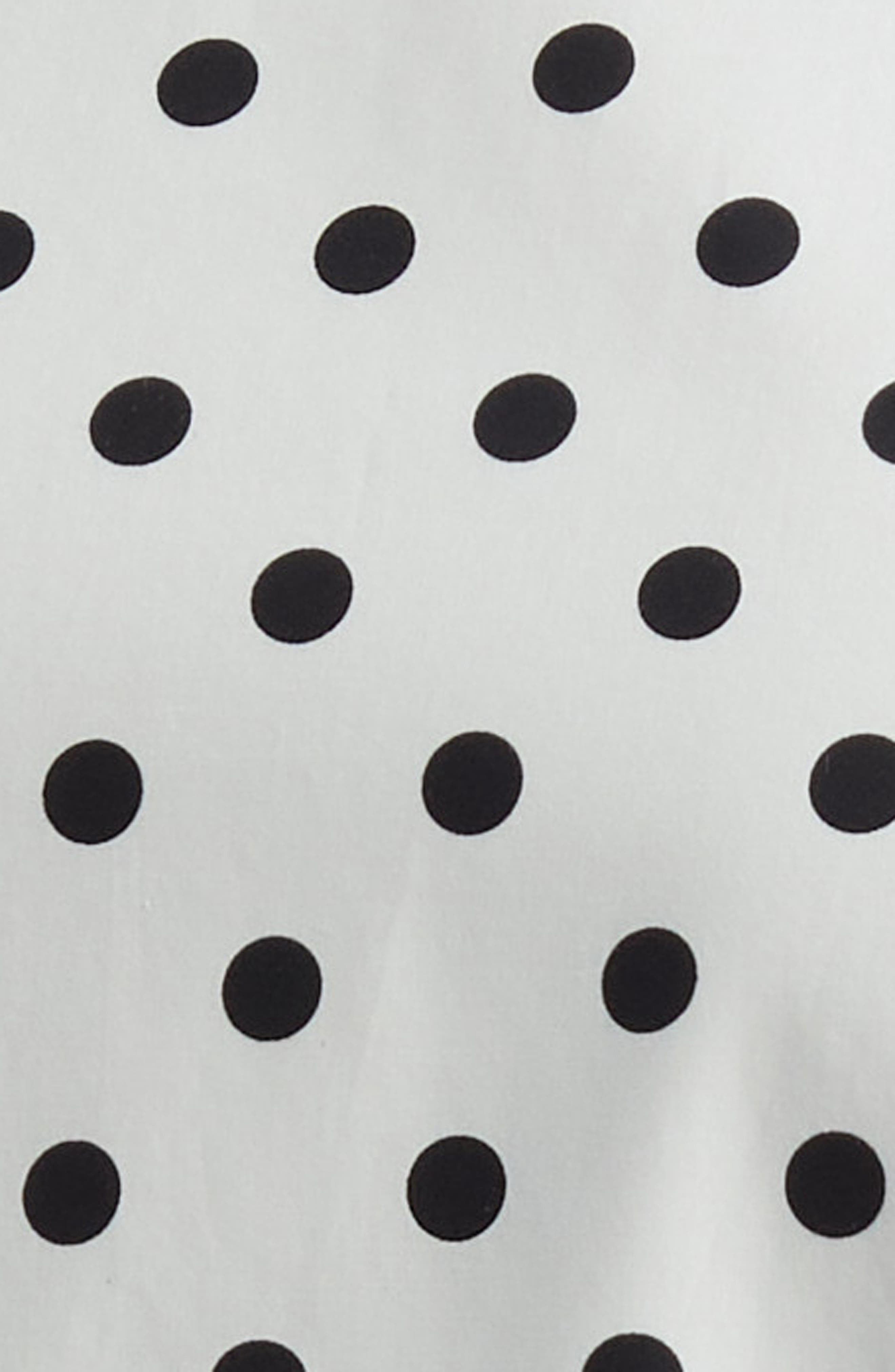 Dolce&Gabbana Polka Dot Sleeveless Cotton Midi Dress in Black/White at Nordstrom - 6
