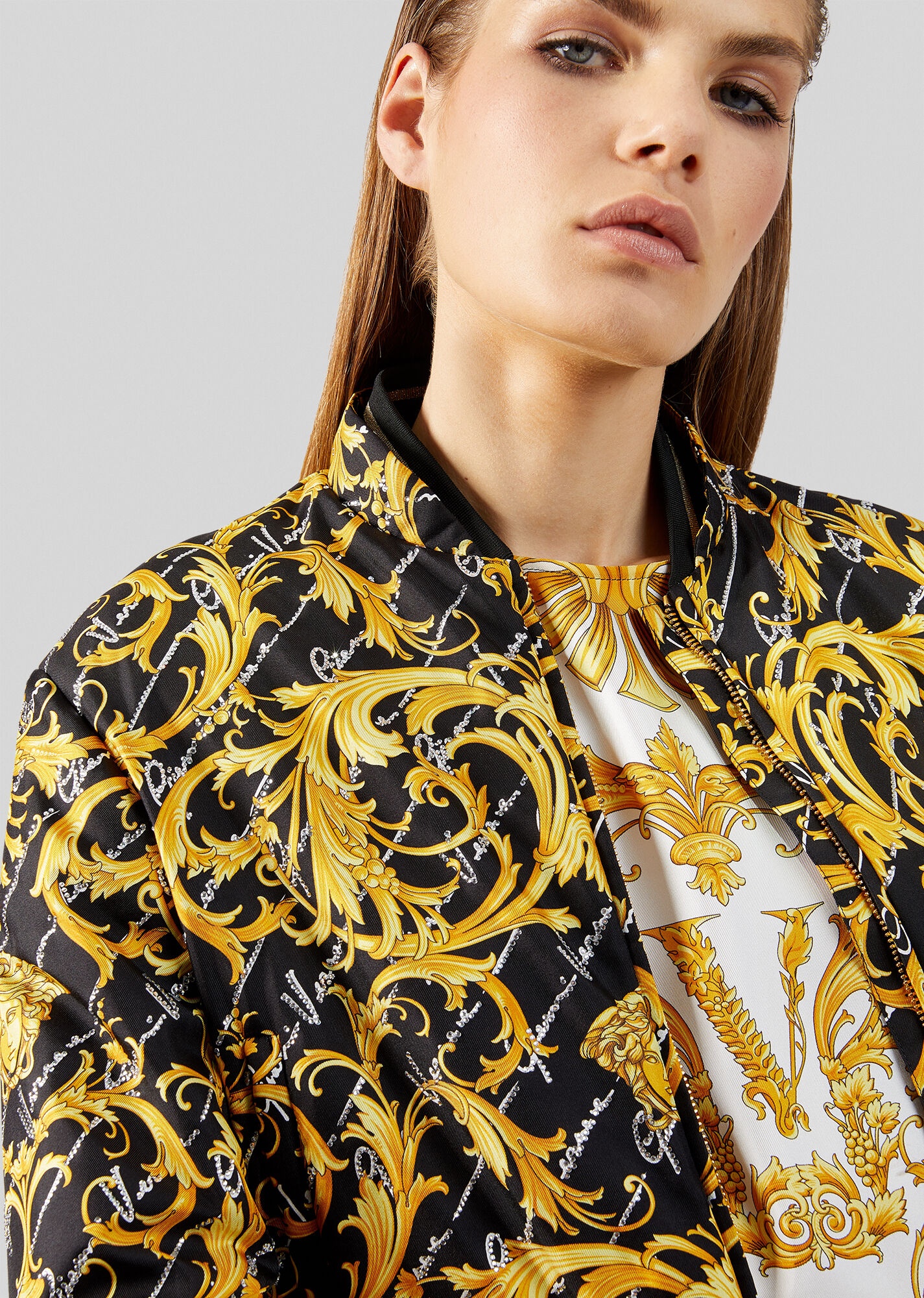 Barocco Signature Print Bomber Jacket - 5