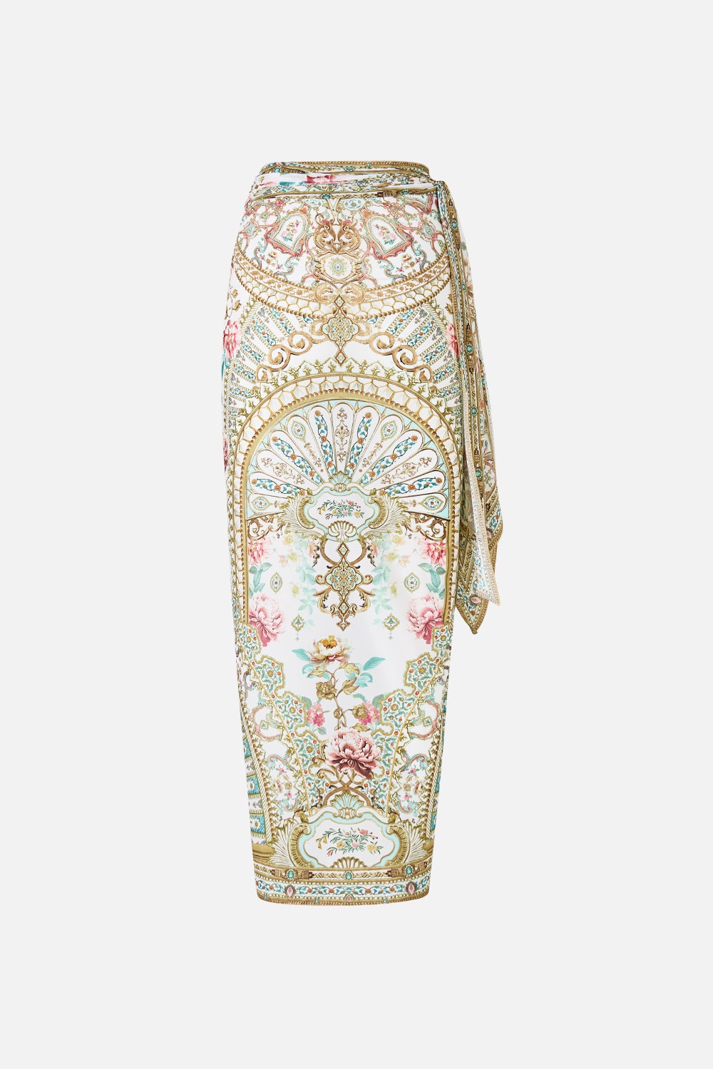 EYELET WRAP MAXI SARONG WITH TIE WAIST - 8