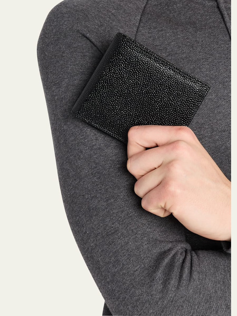 Thom Browne Men's Pebbled Leather Billfold Wallet outlook