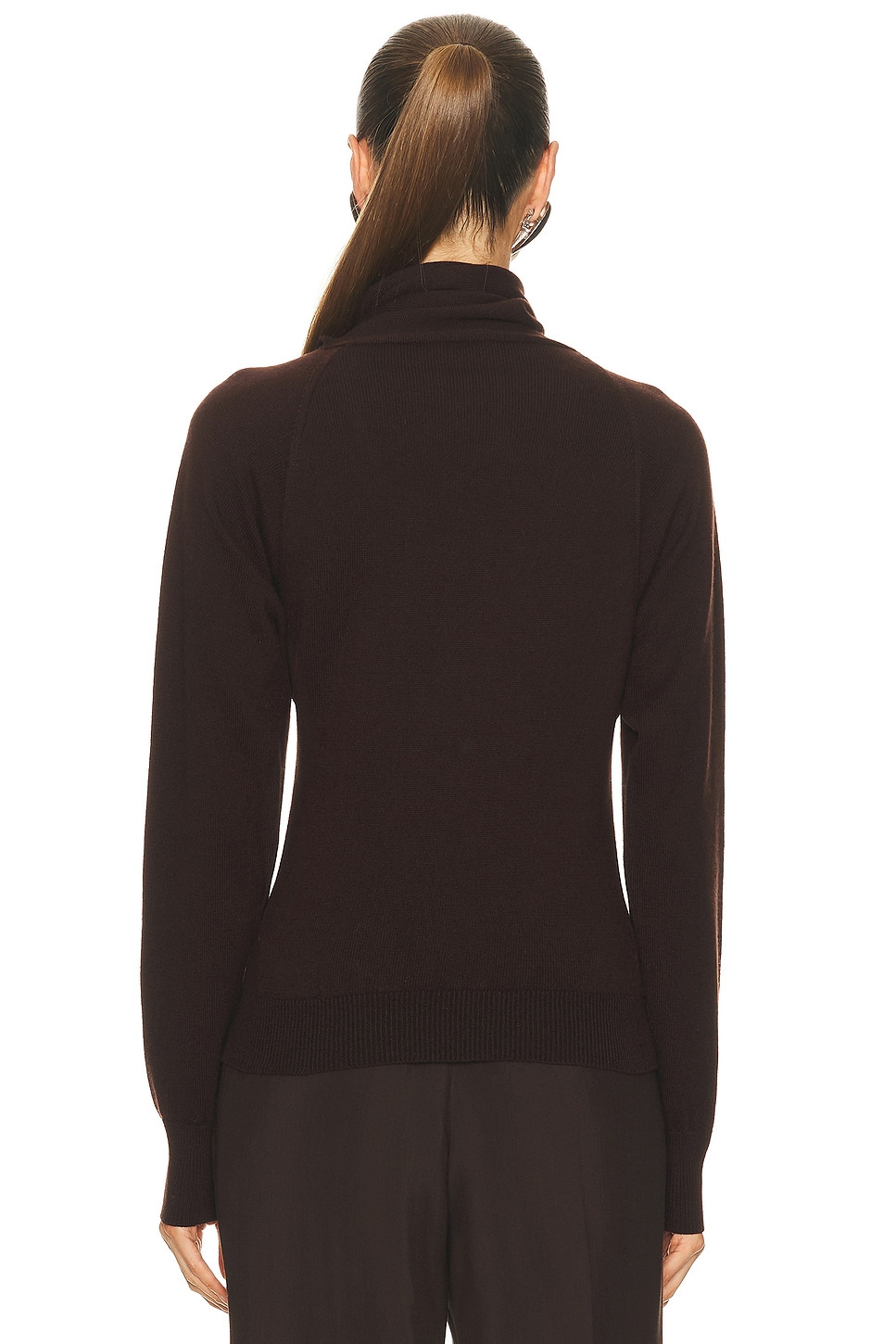 Cashmere Wrap Collar Sweater - 4