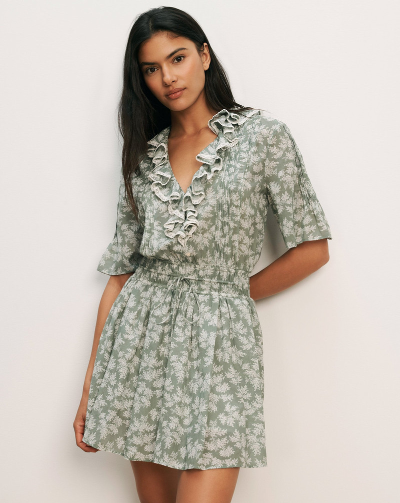 VERONICA BEARD GALLAGHER FLORAL MINI DRESS outlook